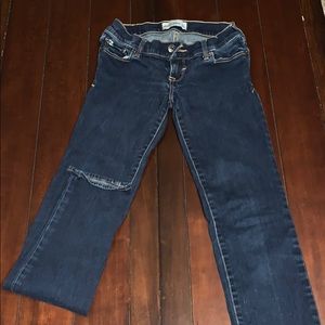 Dark Wash Abercrombie Kids Skinny Jeans